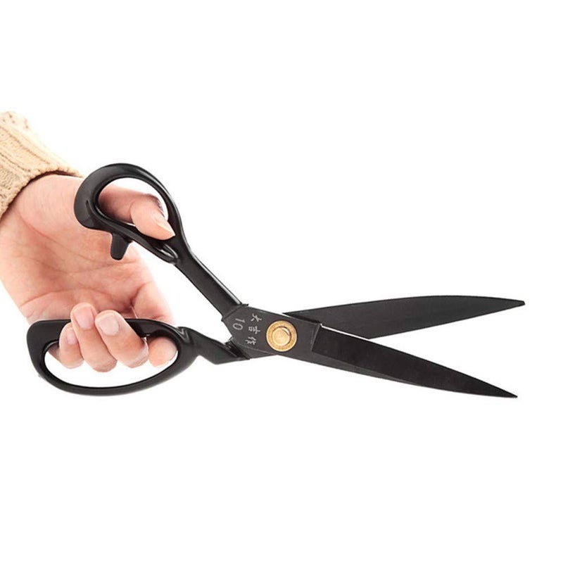 SMITH CHU Left Handed Dressmaking Scissors 10 inch - Professional Heavy Duty Industrial Strength Tailor Shears for Fabric Leather Sewing Best for Artists, Tailors and Dressmakers (10 inch left hand) - Image 1
